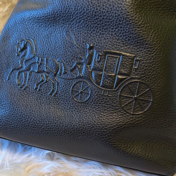 Coach Black Leather Bag - Andy - Embossed Horses & Carriage - Picture 10 of 10